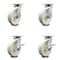 Service Caster 8 Inch Kingpinless Nylon Wheel Swivel Caster Set with 2 Brakes SCC-KP30S820-NYR-2-SLB-2 - alternate 1